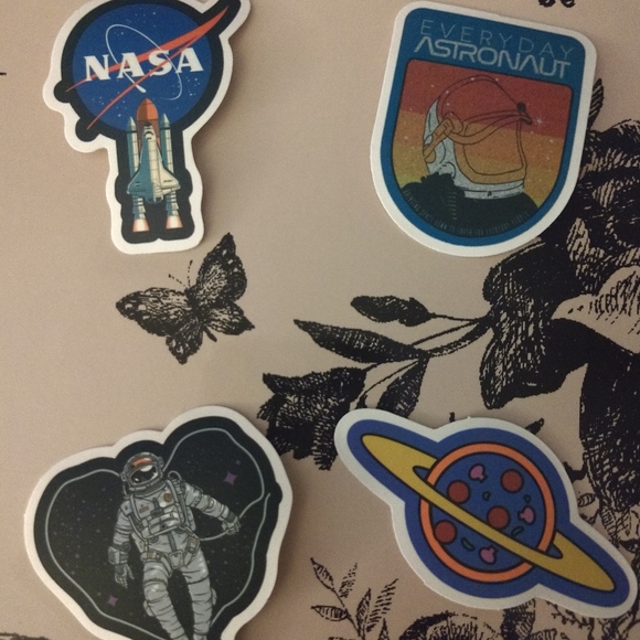 4 pack of space themed stickers. NEW (Set 1) - Picture 7 of 7